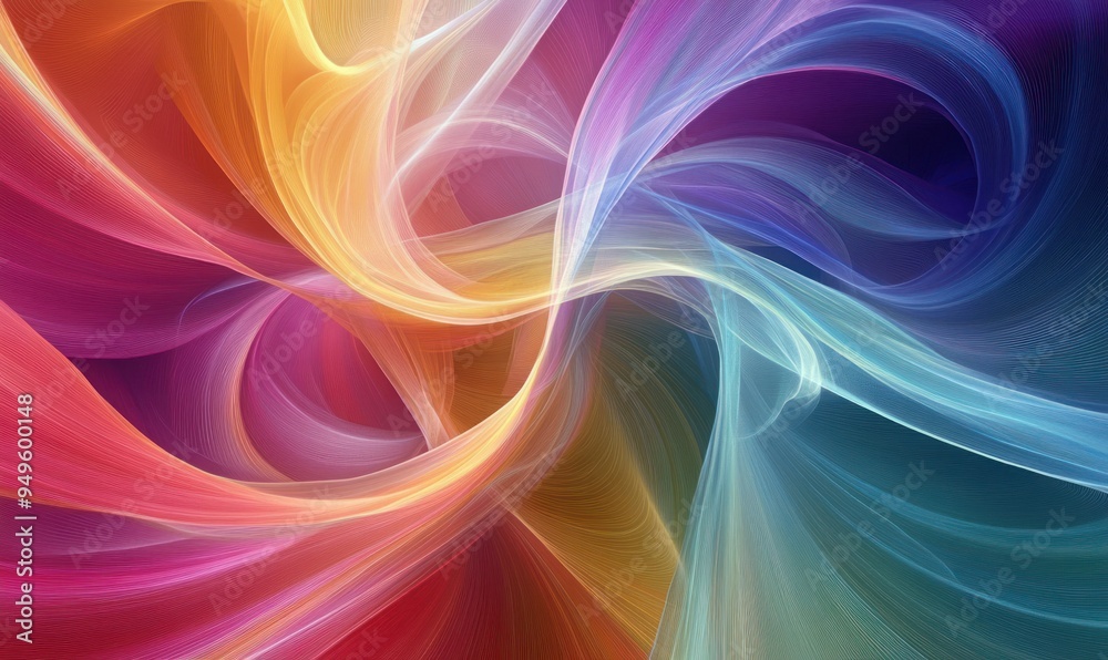 Abstract colored background with lines twisting into beautiful bends, creating a captivating pattern. Abstract colored background with lines twisting into beautiful bends, creating a captivating pattern.