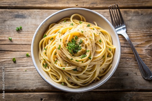 Creamy, flavorful spaghetti dish photo