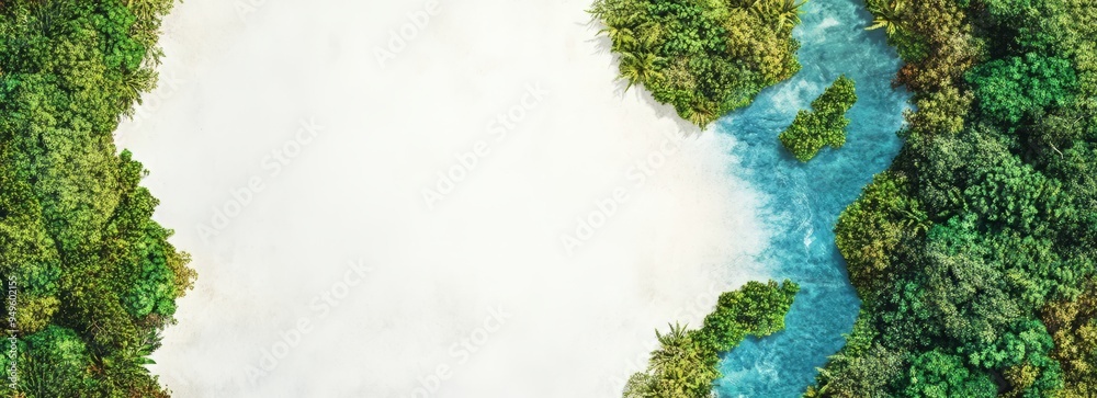 Ecology banner with empty copyspace. The study of the relationships between living organisms, including humans, and their physical environment Ecology banner with empty copyspace. The study of the relationships between living organisms, including humans, and their physical environment