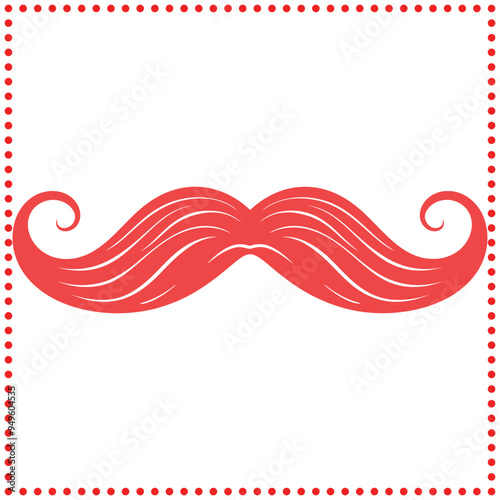 Stylized Grooming Mustache Vector   Vintage Design for Logos photo