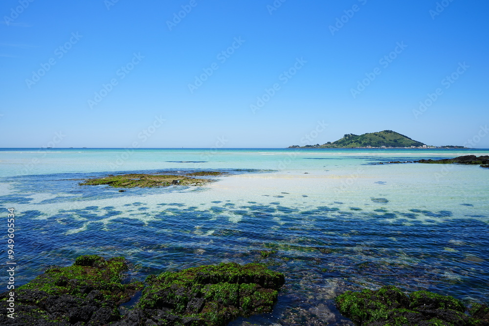 Fototapeta premium shoaling beach and clear water 