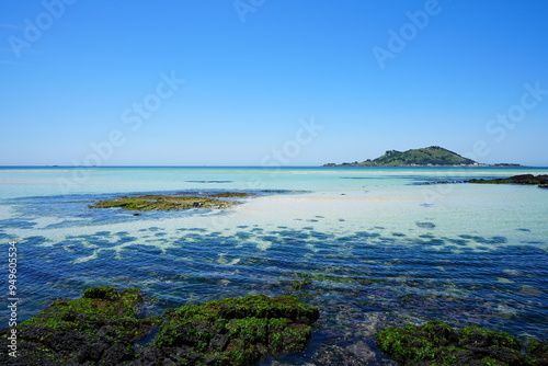 shoaling beach and clear water 