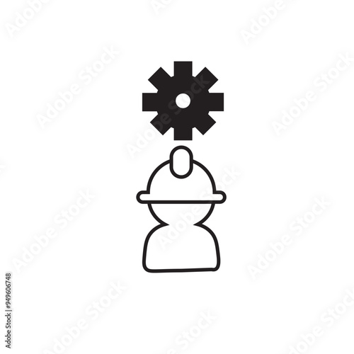 Icon set for engineering. includes icons for workers, manufacturing, machinery, mechanical systems, blueprints, engineers, and tools. excellent assortment of icons. Vector-based artwork.