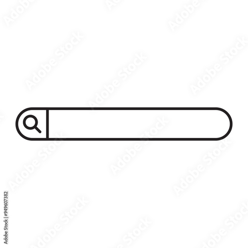 Search Bar Line Art