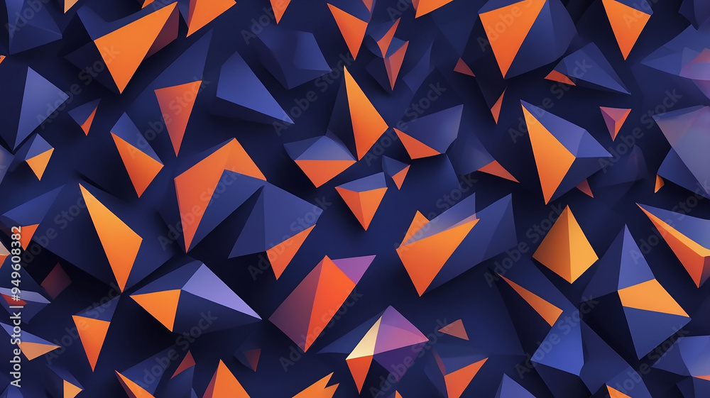 Naklejka premium angular shapes in a prism-like pattern