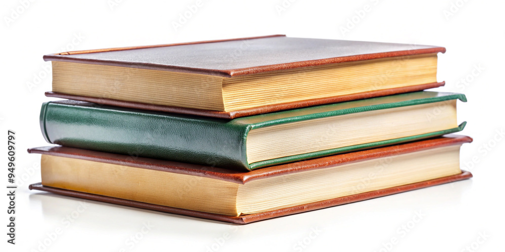 Four Books Isolated on a White Background Four Books Isolated on a White Background