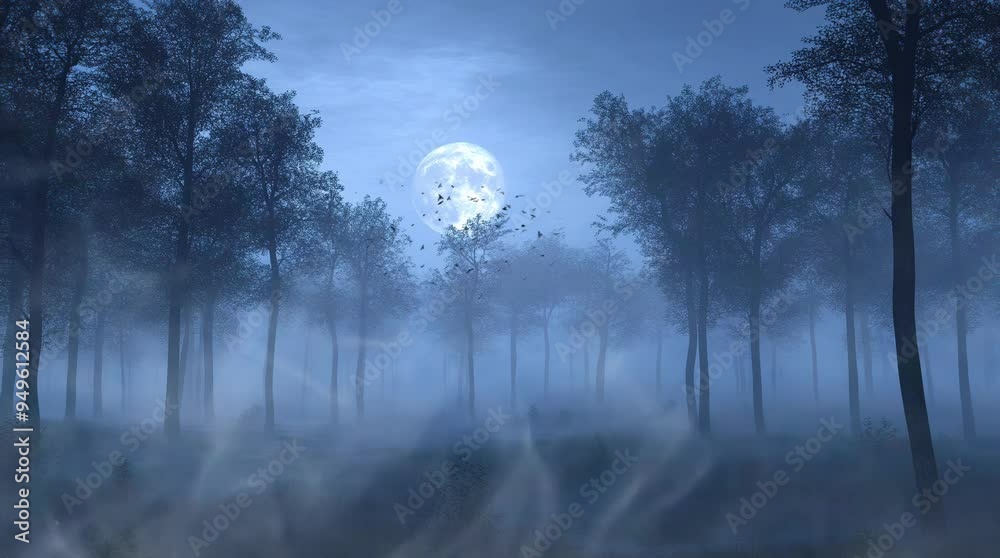 A mysterious misty forest illuminated by the full moon, creating a serene and mystical night scene in nature
seamless looping 4k time-lapse virtual video animation background. generated ai A mysterious misty forest illuminated by the full moon, creating a serene and mystical night scene in nature
seamless looping 4k time-lapse virtual video animation background. generated ai