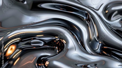 Wallpaper Mural liquid metallic wallpaper Torontodigital.ca