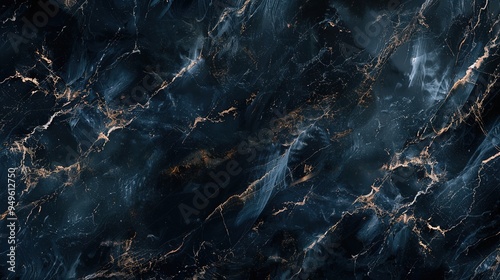 Elegant black marble close-up: intricate textures and fine details for an opulent desktop background, showcasing luxurious visual appeal