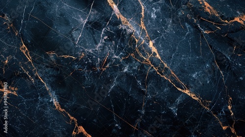 Elegant black marble close-up: intricate textures and fine details for an opulent desktop background, showcasing luxurious visual appeal