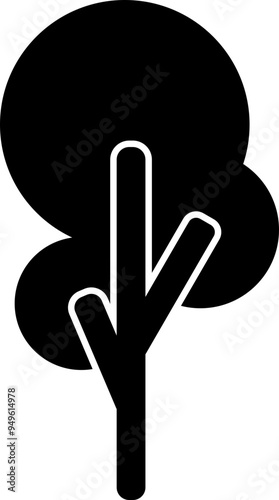 tree camping icon sillouette