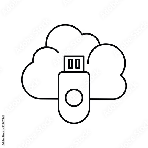 sub line icon with white background vector stock illustration