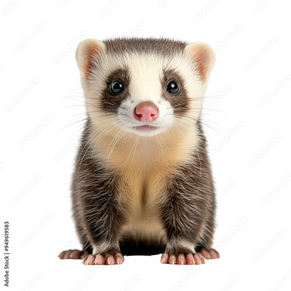 Ferret solated on a white background as transparent Ferret solated on a white background as transparent