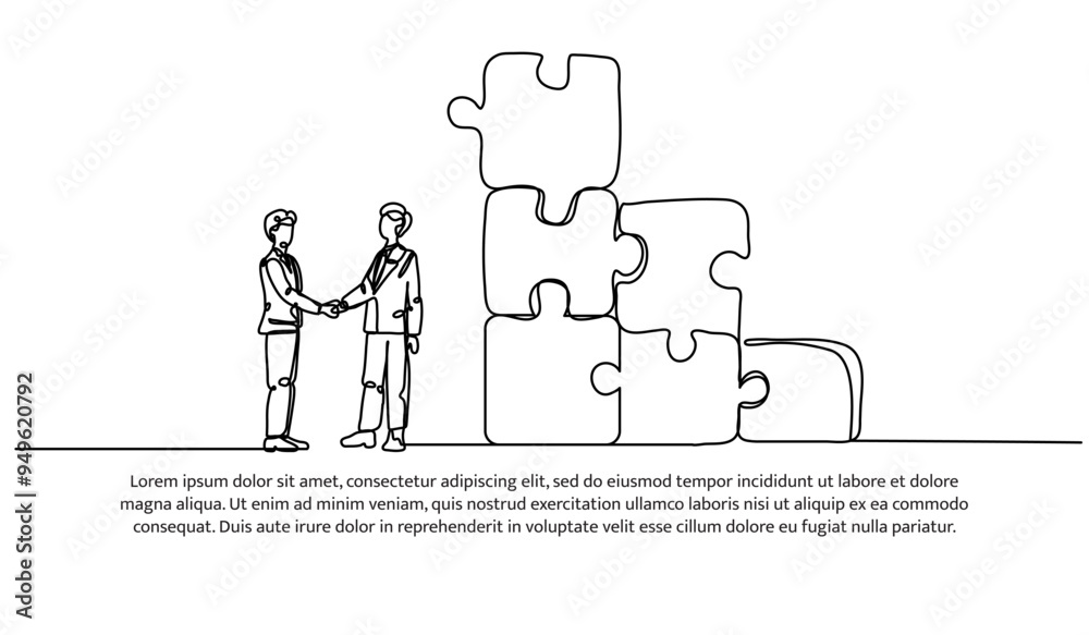 Continuous one line design of cooperation to increase. Minimalist style vector illustration on white background. Continuous one line design of cooperation to increase. Minimalist style vector illustration on white background.