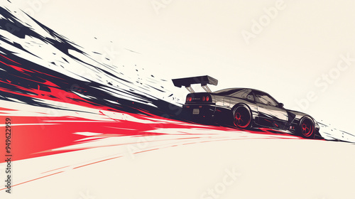 ドリフトをする車