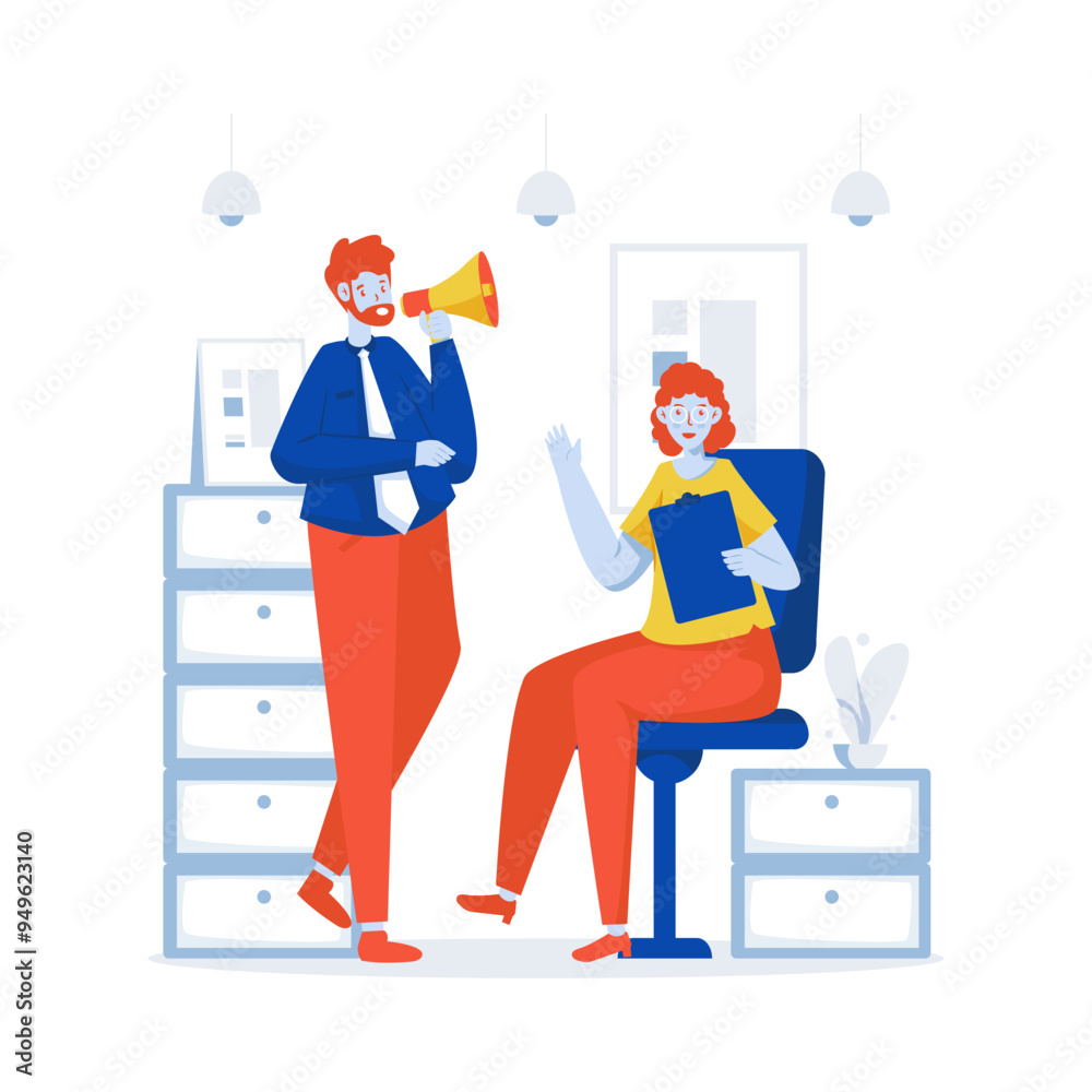 Welcome to our team HR recruitment vector illustration