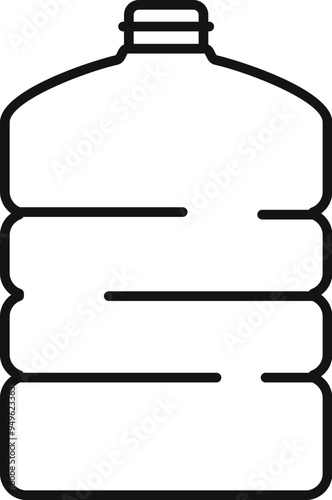 Simple illustration of big bottle for cooler containing water