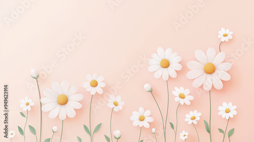 minimalist daisy patterns background wallpaper for fabric and printing