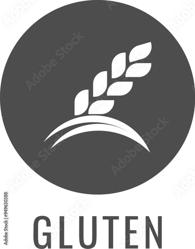 A wheat or rice plant gluten food concept icon. Possibly an icon for the wheat or gluten allergen or allergy.