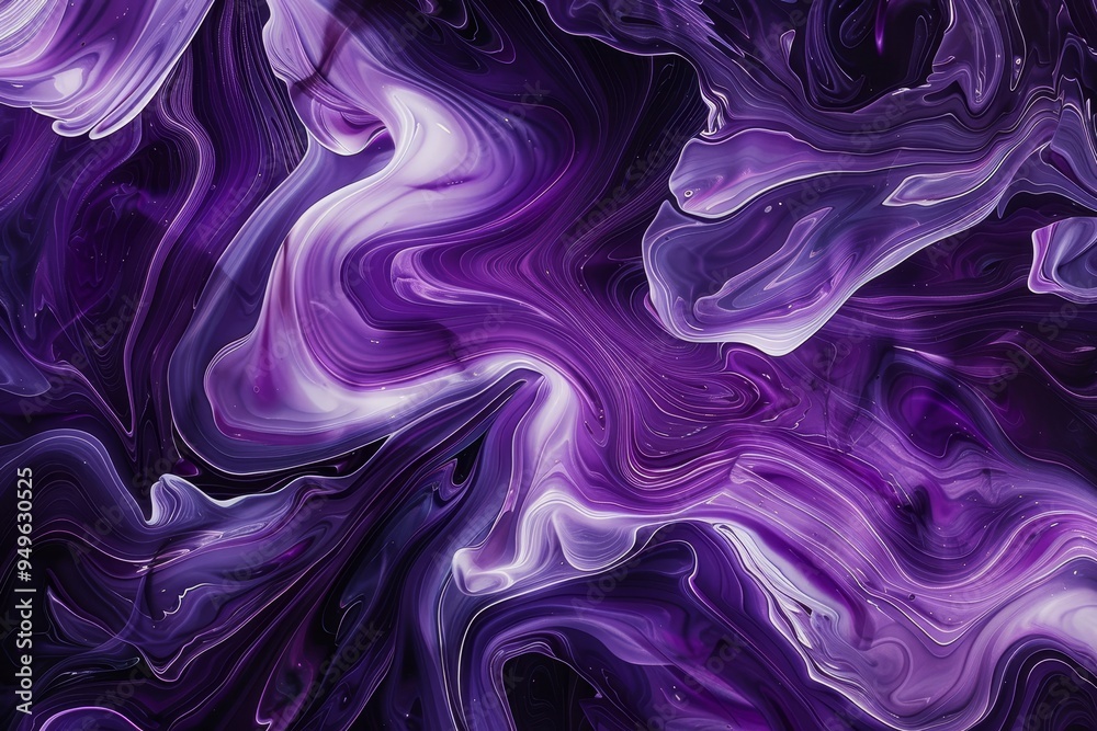 Purple and white swirl patterns in an abstract painting, Swirling, abstract purple patterns overlaying each other Purple and white swirl patterns in an abstract painting, Swirling, abstract purple patterns overlaying each other