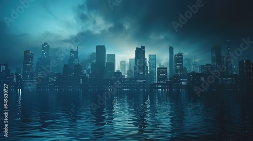 futuristic city skyline wallpaper