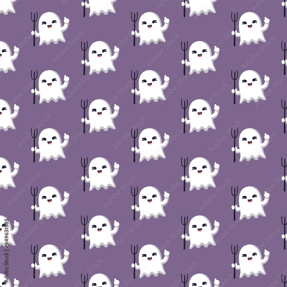 Patterns with Cute Ghosts	
