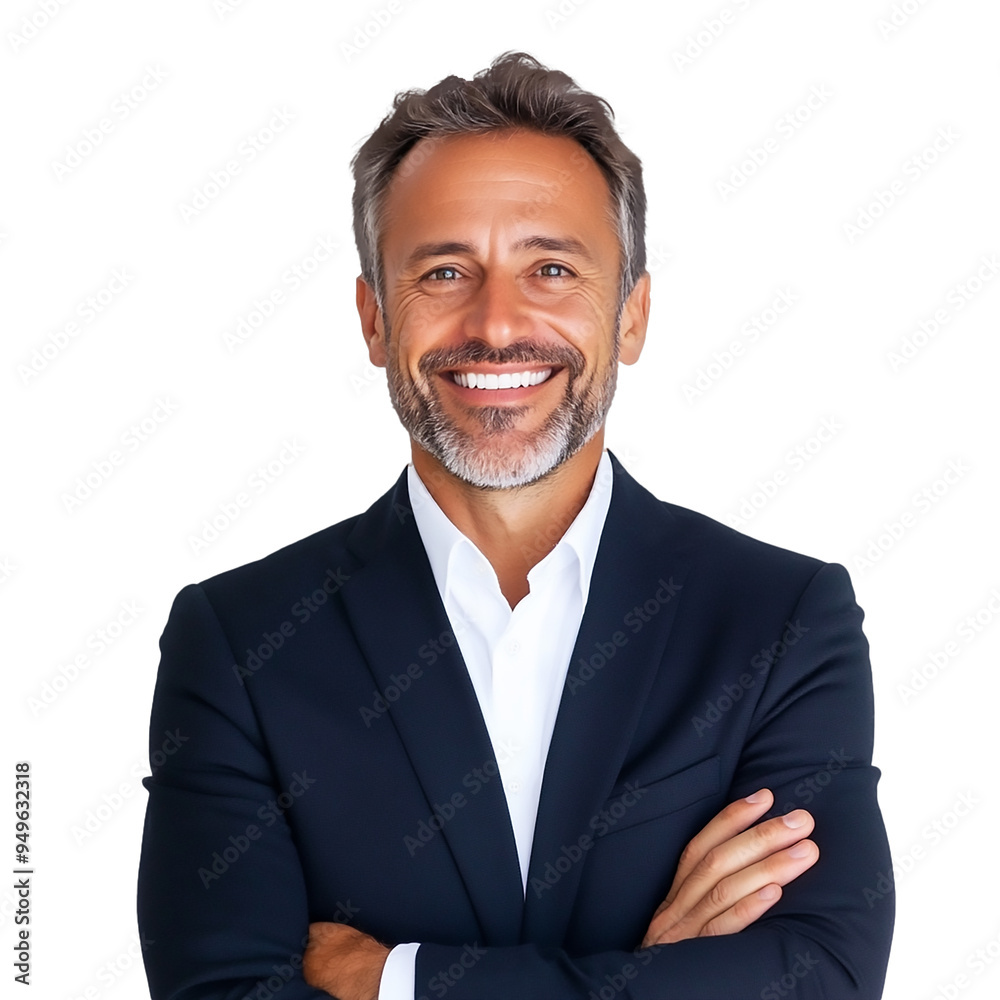Portrait of a male businessman with confident face, isolated, PNG. Portrait of a male businessman with confident face, isolated, PNG.