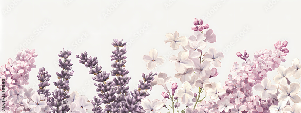 Lilac and Lavender Botanical Duo Lilac and Lavender Botanical Duo