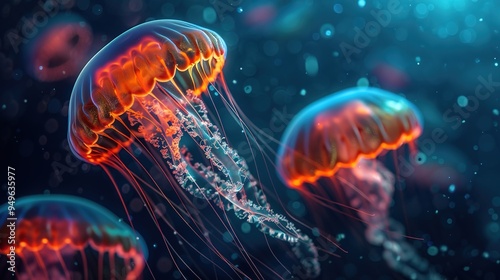 Glowing jellyfish wallpaper