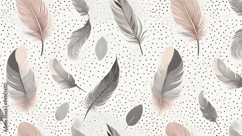 seamless pattern with feathers