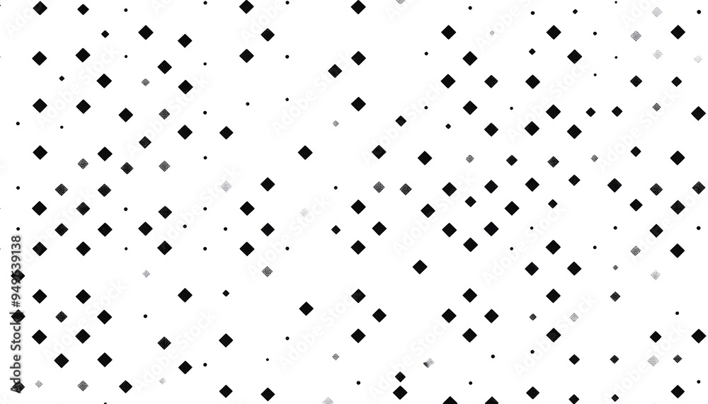 Fototapeta premium Repeating patterns of small, simple shapes like dots, crosses, or lines, spaced out across a solid background