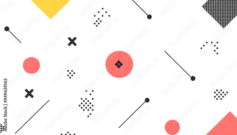 Repeating patterns of small, simple shapes like dots, crosses, or lines, spaced out across a solid background Repeating patterns of small, simple shapes like dots, crosses, or lines, spaced out across a solid background