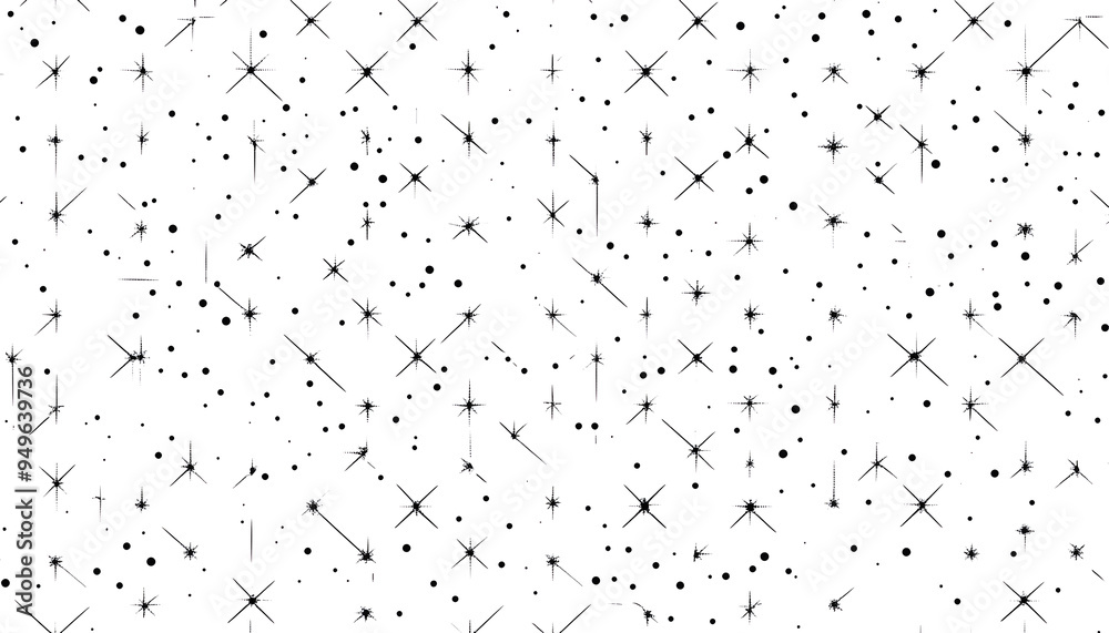 Fototapeta premium Repeating patterns of small, simple shapes like dots, crosses, or lines, spaced out across a solid background