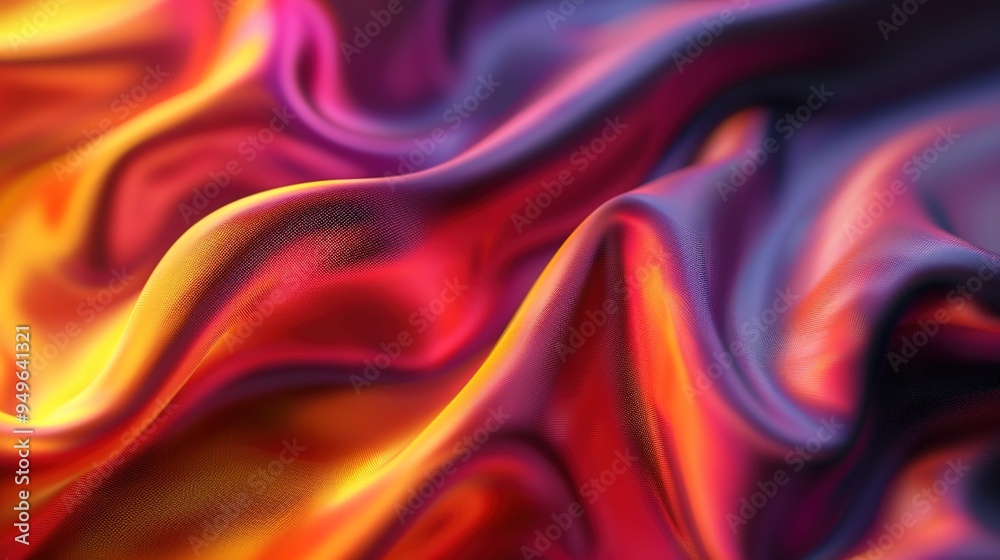 Obraz premium silk fabric pattern wallpaper