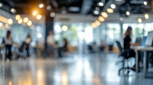 Wallpaper Mural Business office with blurred people casual wear, with blurred bokeh background Torontodigital.ca