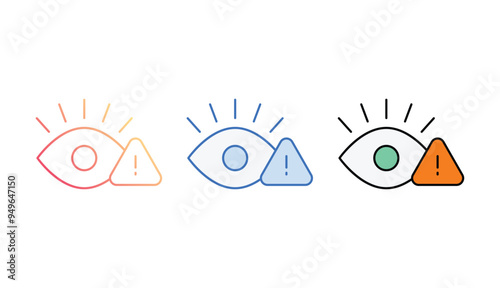 Eye Infection icon design with white background stock illustration
