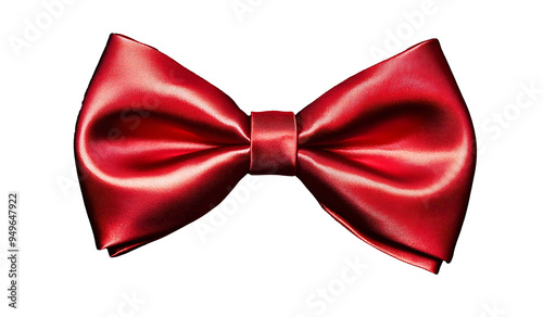 Red bow tie isolated.