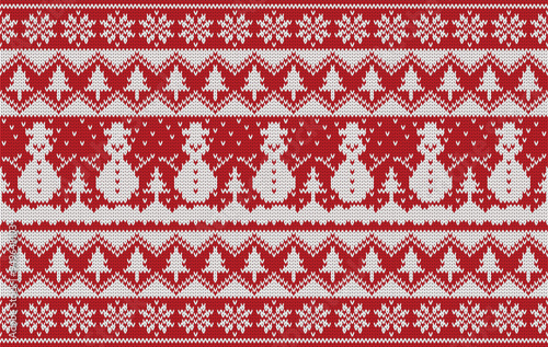 Knitted pattern seamless fabric Merry Christmas. traditional knitted pattern vector winter style. Designed for background ,wallpaper ,Christmas ,clothing ,knitted pattern ,fabric ,embroidery ,textile