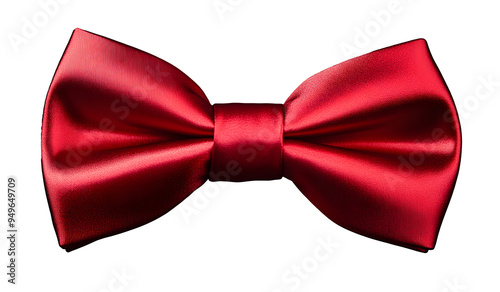 Red bow tie isolated.