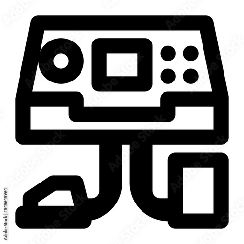 defibrillator, defibrillation, treatment, medical, equipment outline icon