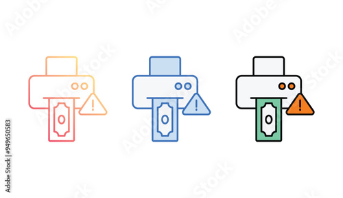 Illegal Money icon design with white background stock illustration