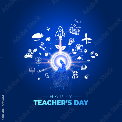Happy teachers day wishes card. I cannot thank you enough for the knowledge, skills, and values you've imparted to me.