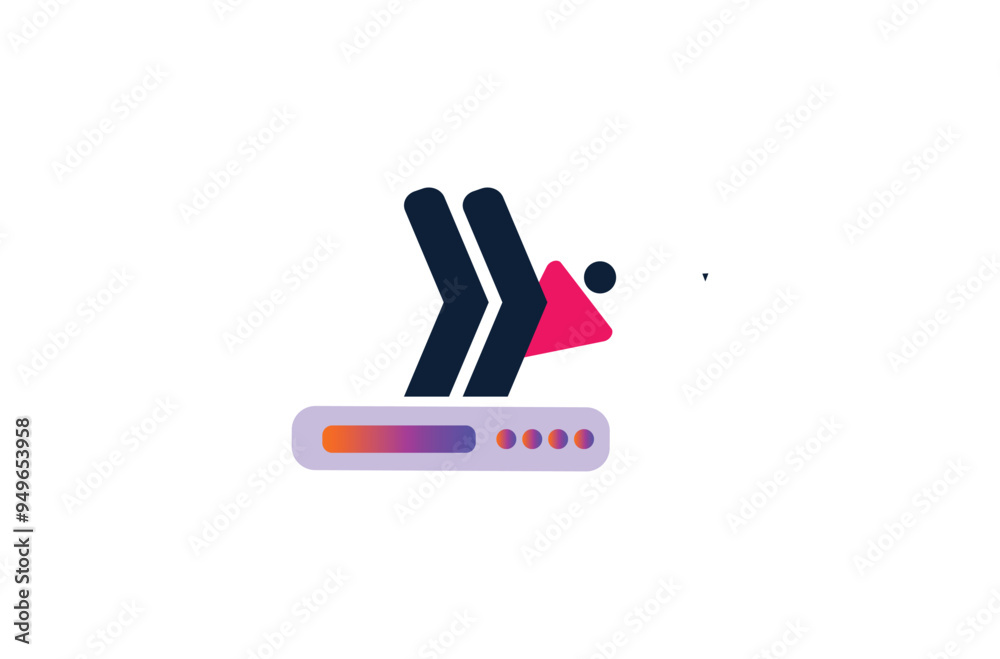 Video player flat logo design. Music player and video player icon.. Icon that can be applied anywhere, pixel perfect and modern style design Video player flat logo design. Music player and video player icon.. Icon that can be applied anywhere, pixel perfect and modern style design