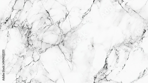 A captivating minimalist close-up of pristine white marble, blending realism with modern freshness through crisp, clean lines for a serene and stylish desktop experience