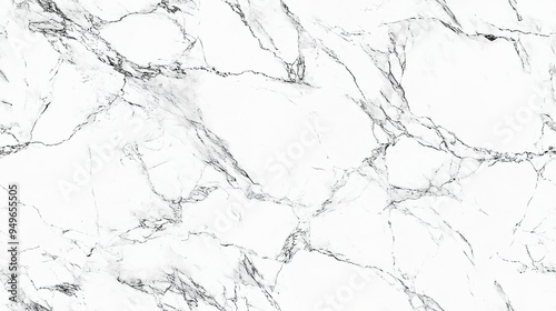 A captivating minimalist close-up of pristine white marble, blending realism with modern freshness through crisp, clean lines for a serene and stylish desktop experience