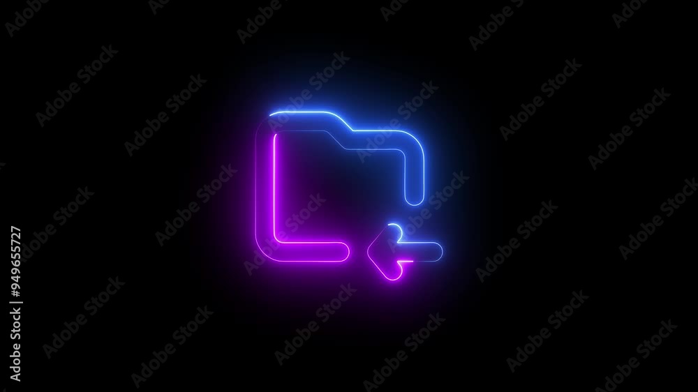 Glowing neon line Transfer files icon isolated on black background. Copy files, data exchange, backup, PC migration, file sharing concepts. 4K Video motion graphic animation. Glowing neon line Transfer files icon isolated on black background. Copy files, data exchange, backup, PC migration, file sharing concepts. 4K Video motion graphic animation.