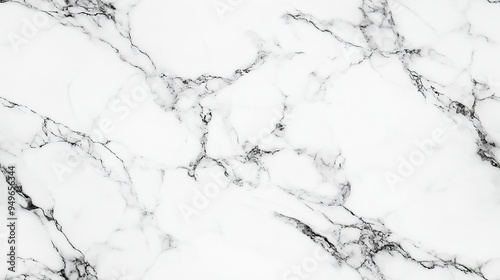 A captivating minimalist close-up of pristine white marble, blending realism with modern freshness through crisp, clean lines for a serene and stylish desktop experience