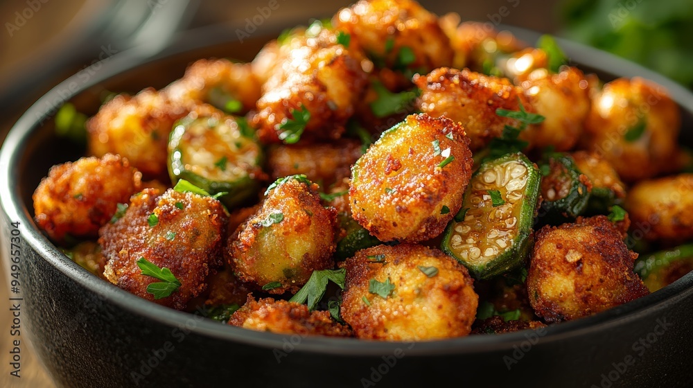Golden Crispy Okra Golden Crispy Okra