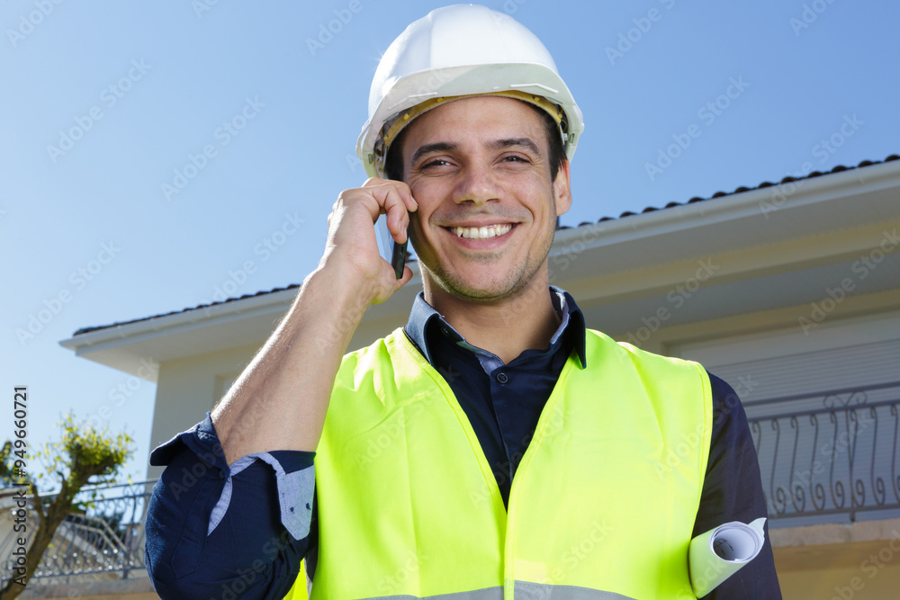 portrait of confident engineer wearing protective hard hat outdoors portrait of confident engineer wearing protective hard hat outdoors