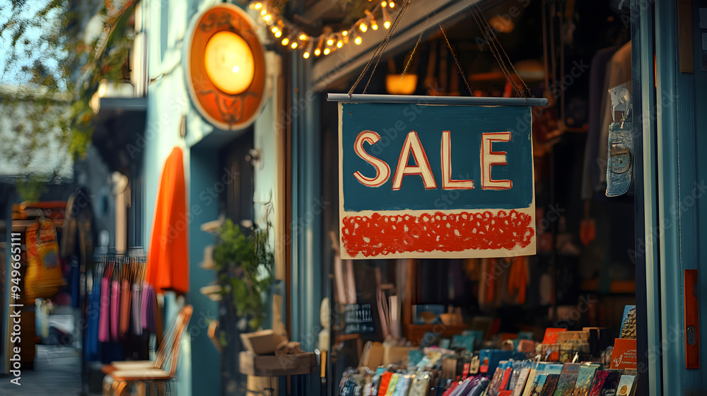 SALE printed in bold letters on a chalkboard easel placed outside a cozy café.
SALE printed in bold letters on a chalkboard easel placed outside a cozy café.